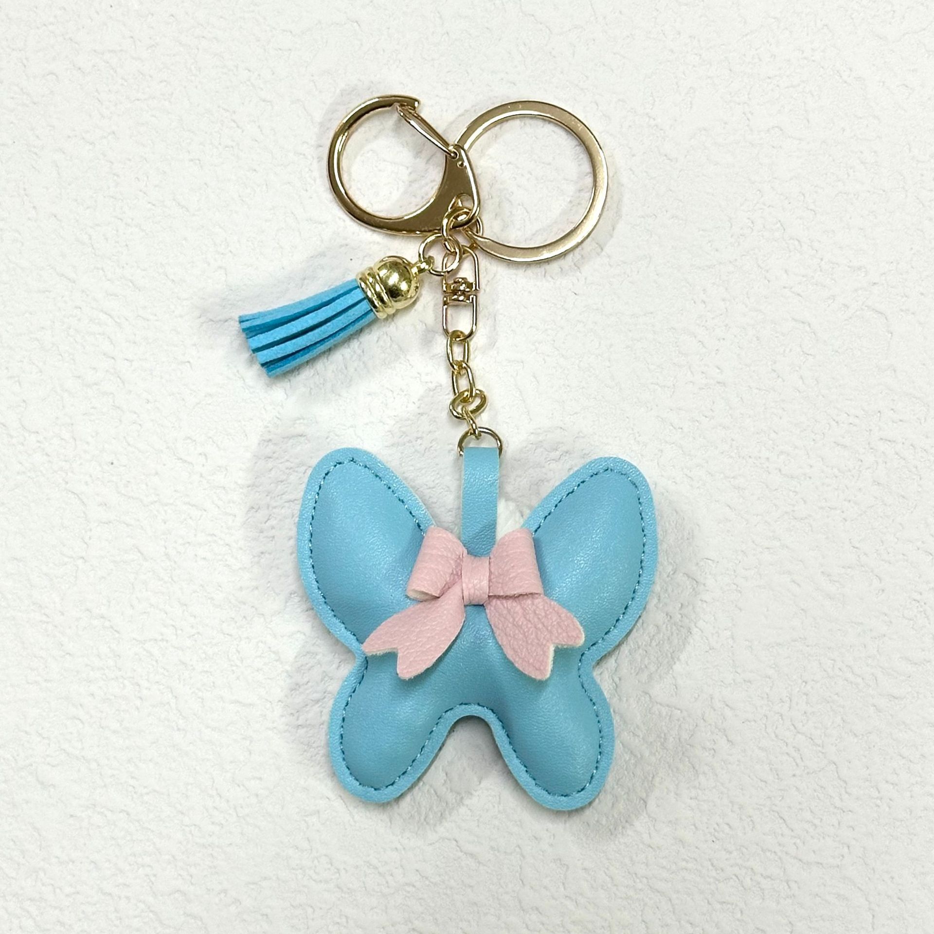 light blue Ribbon Keychain Tassel