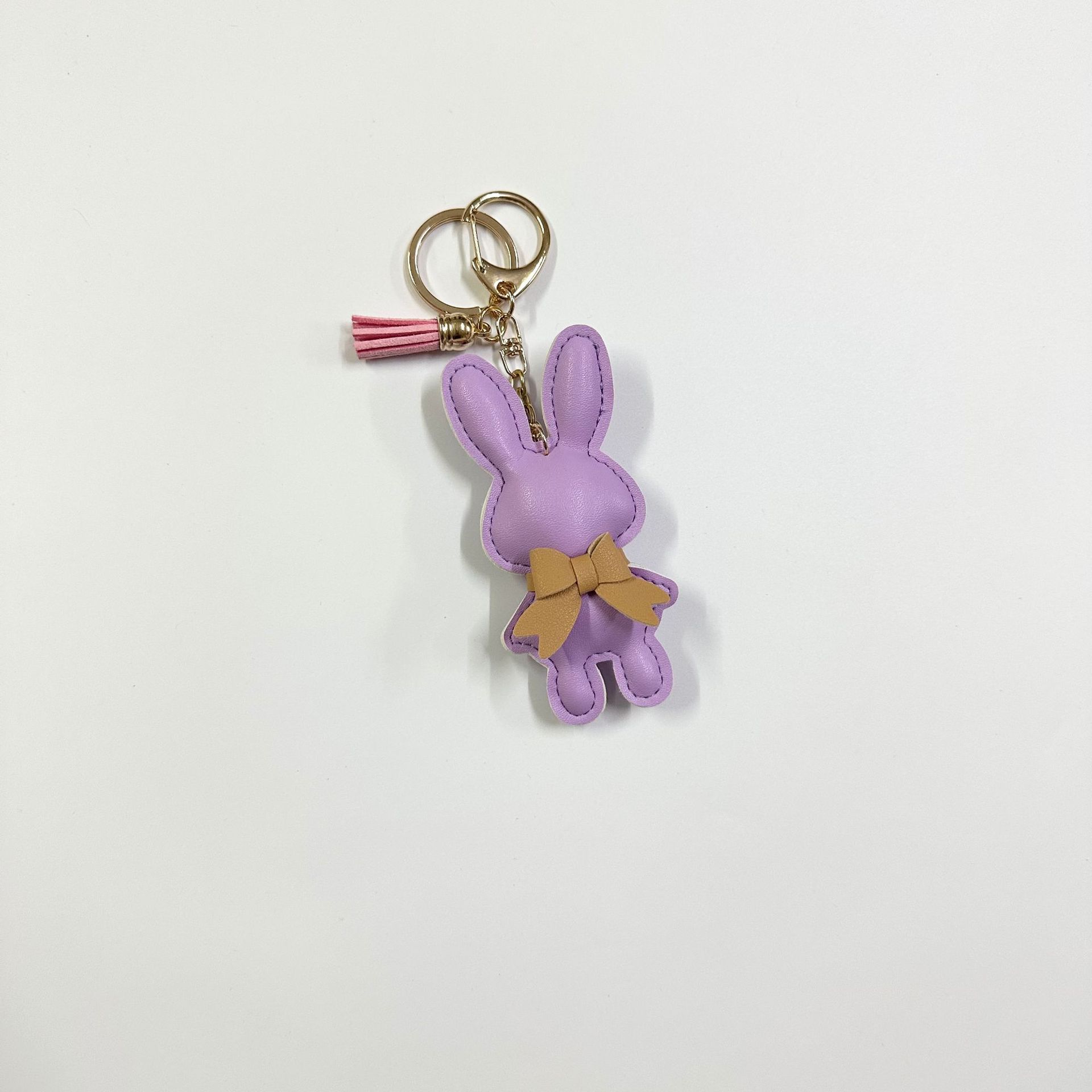 Purple Rabbit with Button Tassel