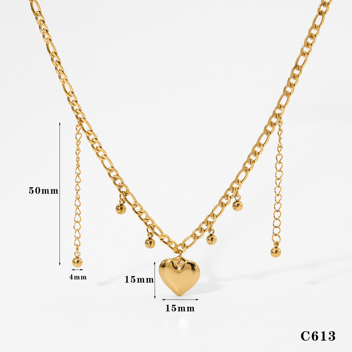 Gold necklace c613