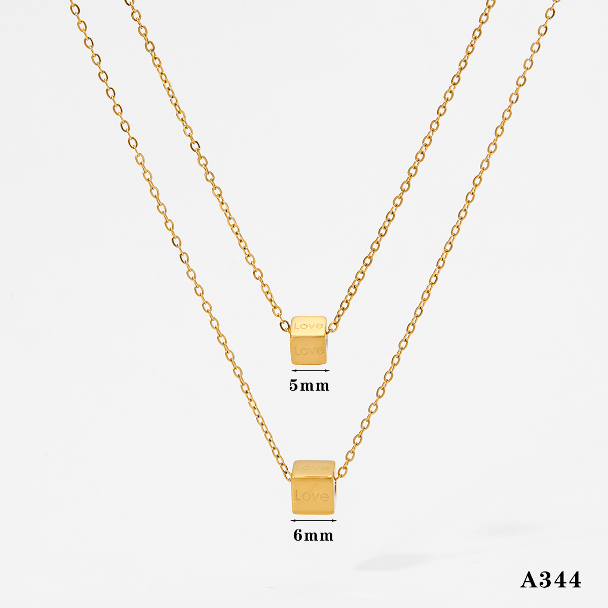 Gold necklace a344