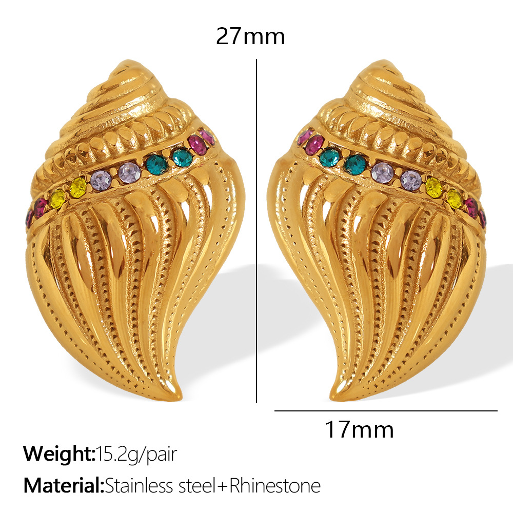 Eh672 colored diamond gold earrings