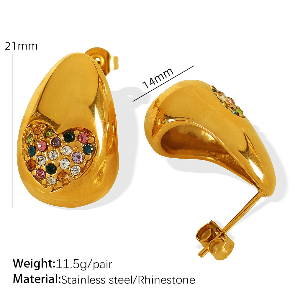 Eh721 colored diamond gold earrings