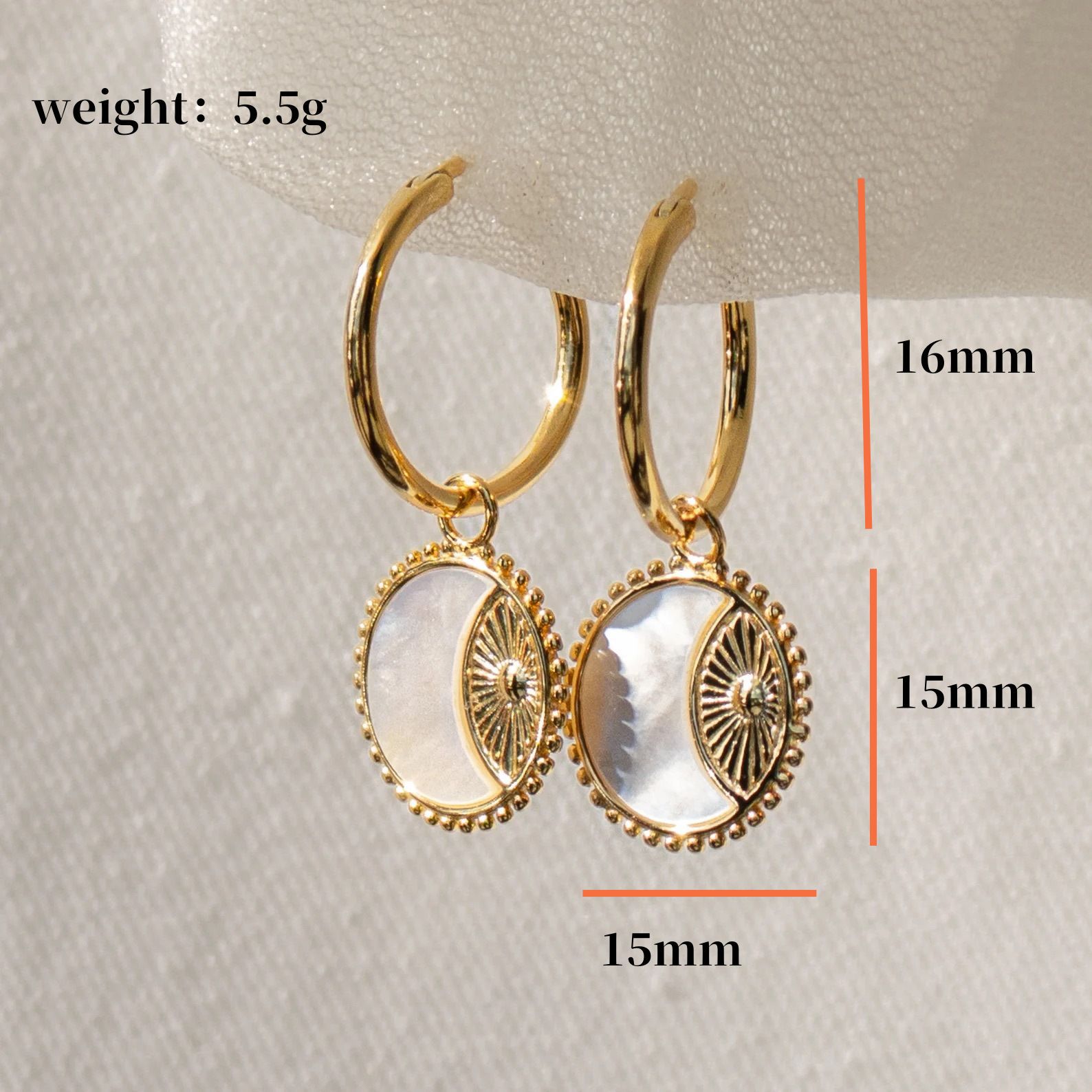 Pair of gold earrings