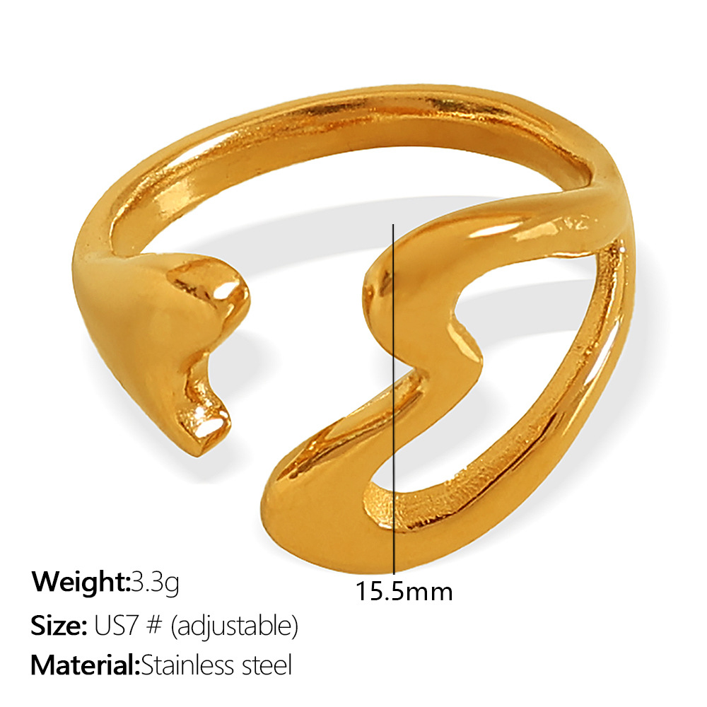 JZ69 Beauty 7#Adjustable gold ring