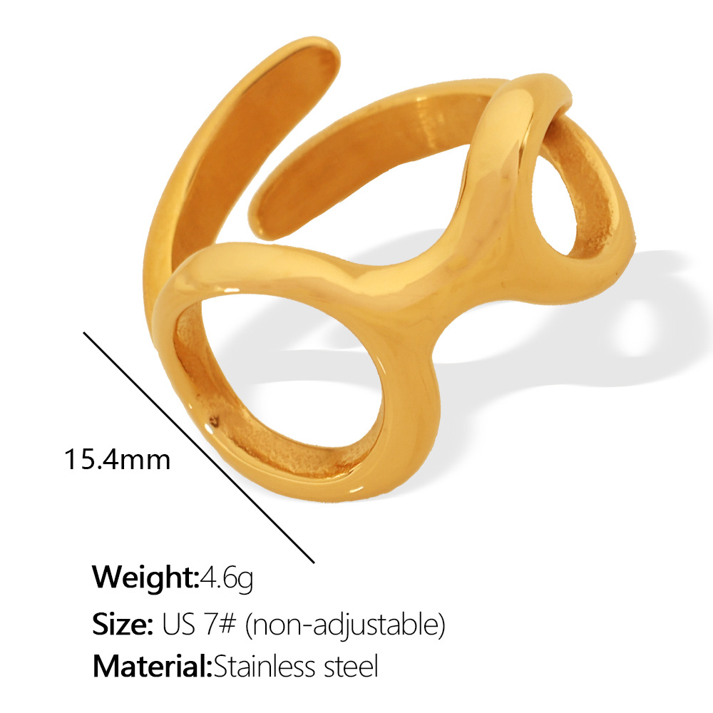 Jz72 us circumference 7#Non-adjustable gold ring