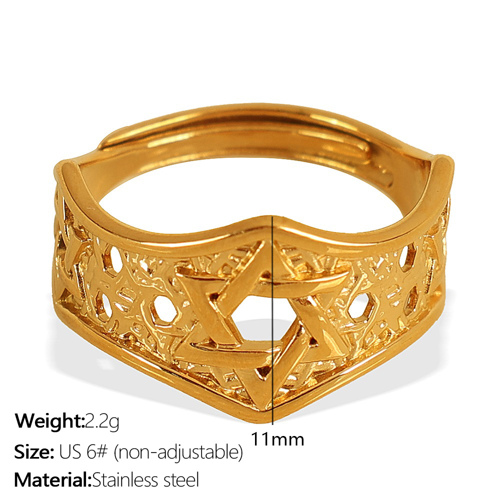 Jz107 us circumference 6#Non-adjustable gold ring