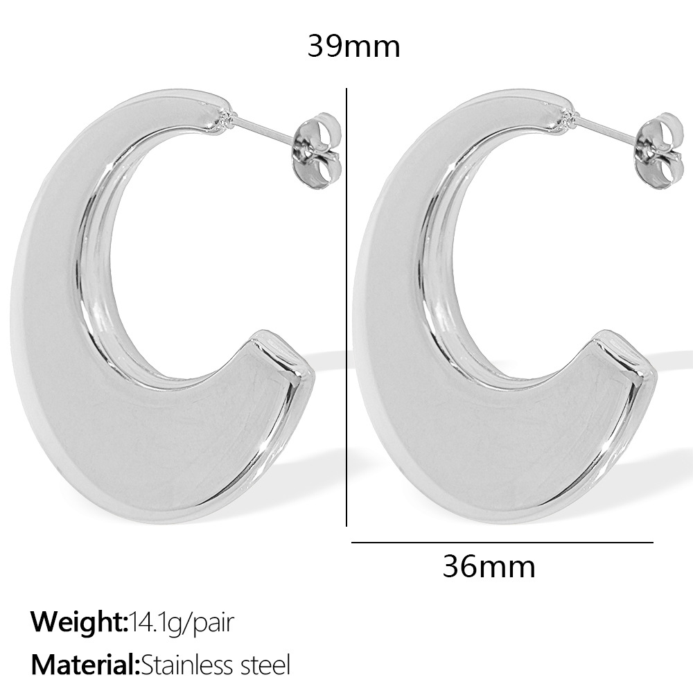 EH183 steel earrings