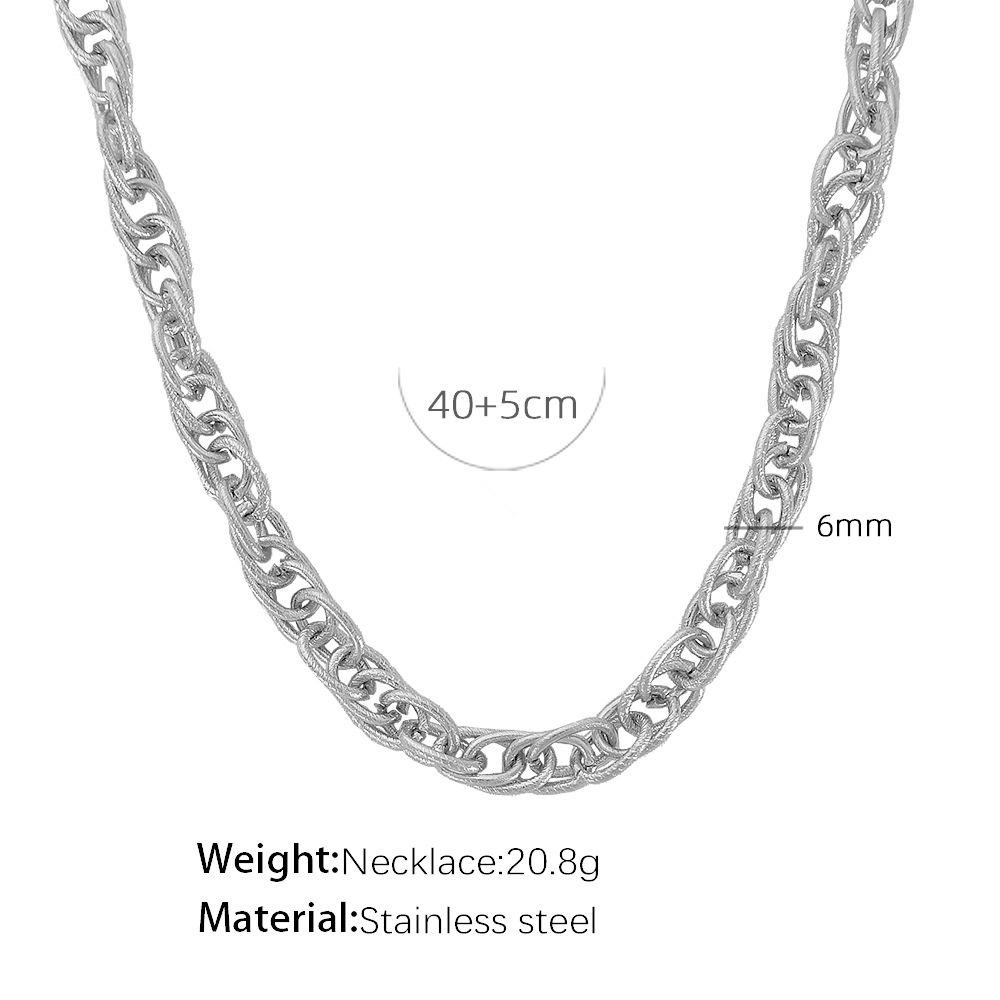 XL76 silver necklace