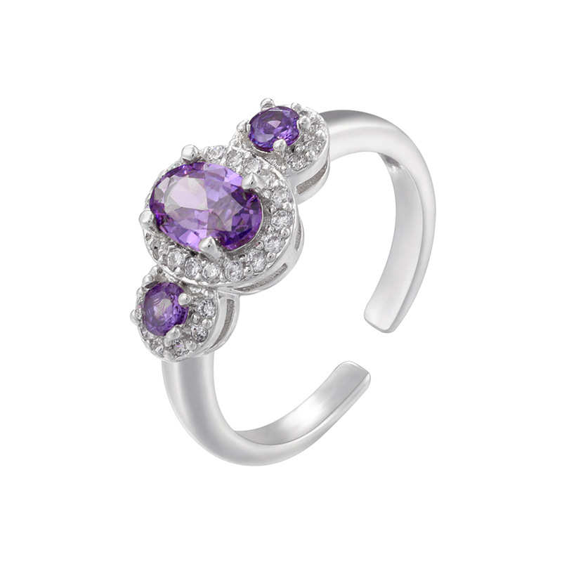 White gold purple diamond