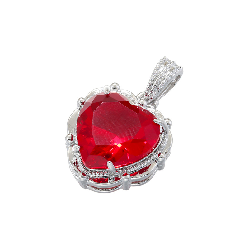 White gold red diamond