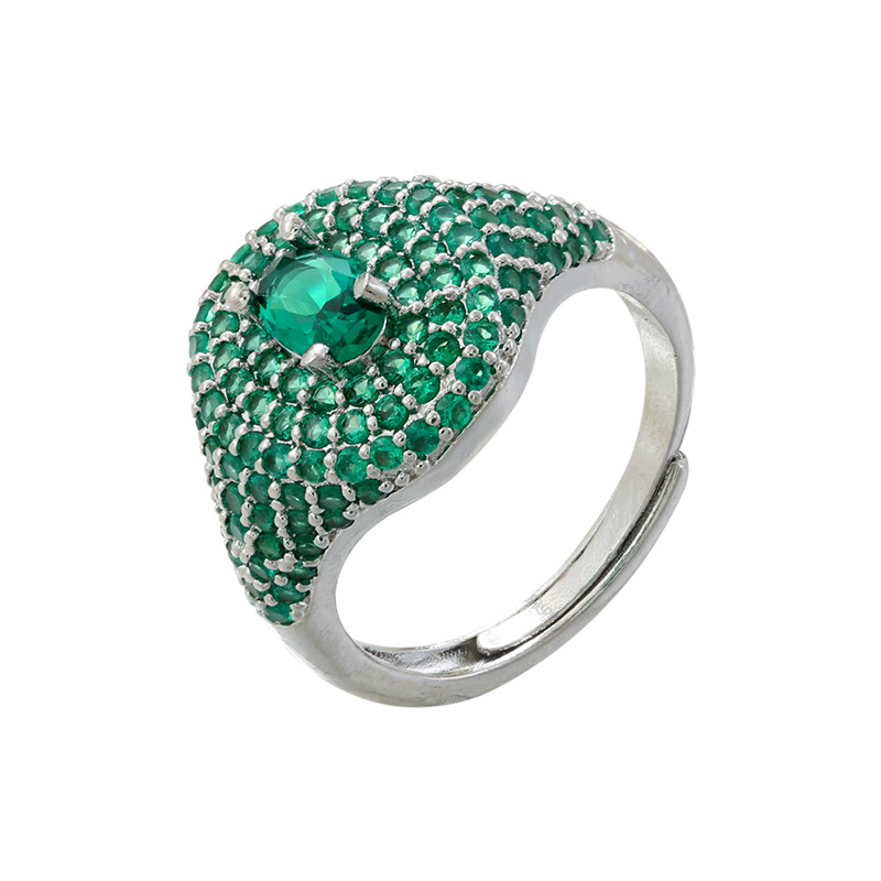 White Gold Green Diamond