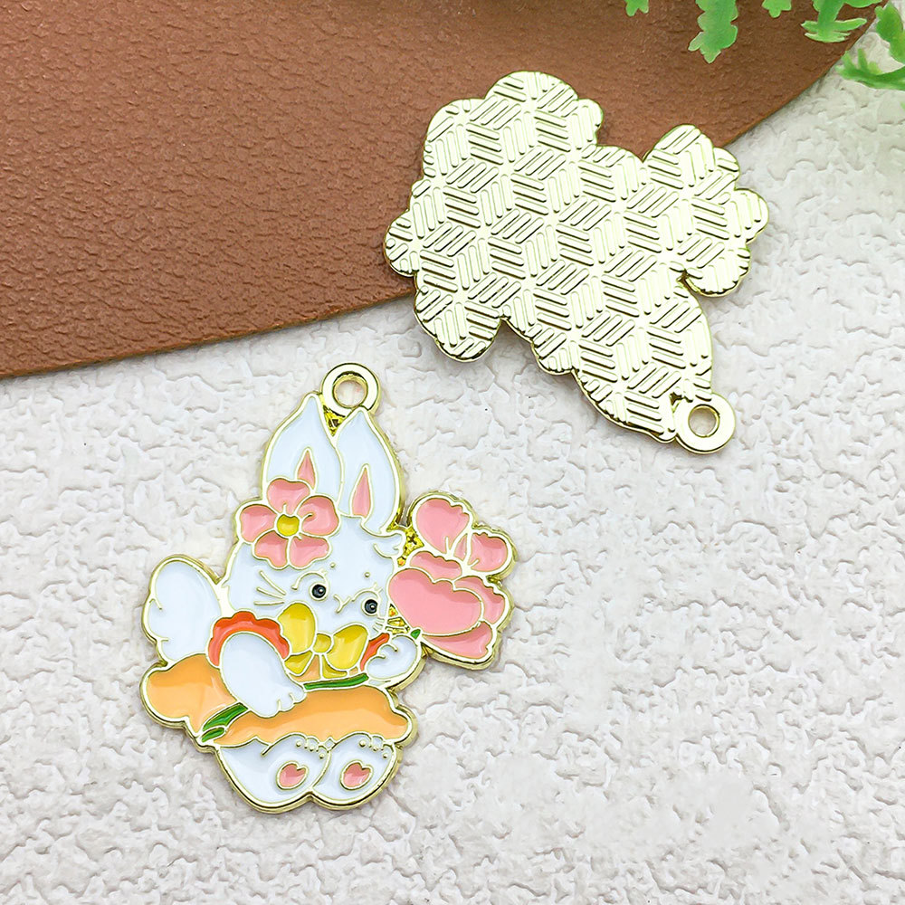 1 animal flower rabbit 24x30mm-2.8g-18548