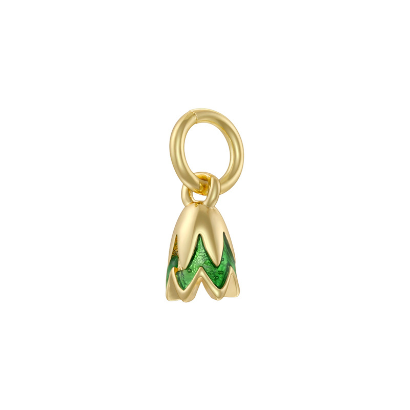 Vd1738 golden green bud pendant