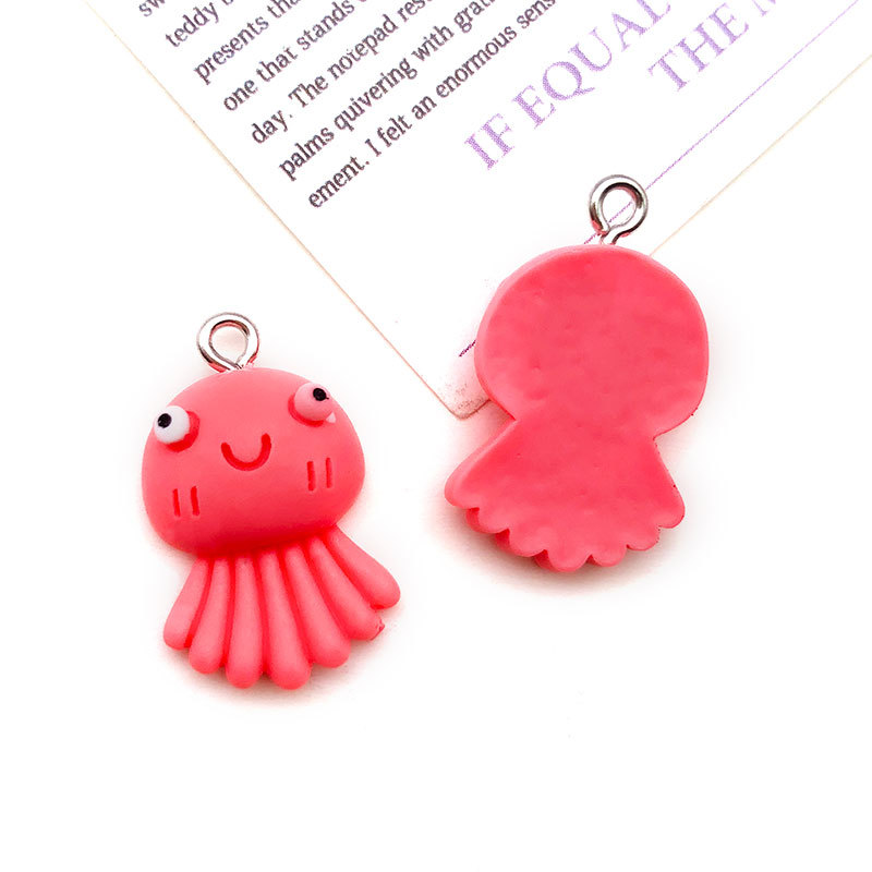 1 Rose Red Octopus 15x25mm-17078