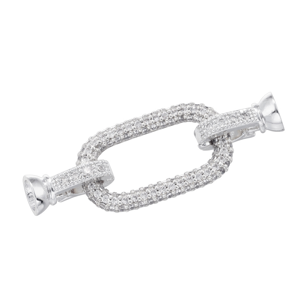 Vk275 white gold rectangular buckle