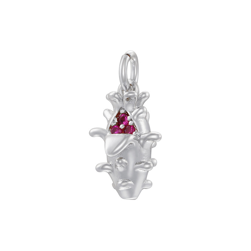 Vd1743 white gold rose diamond dragon fruit