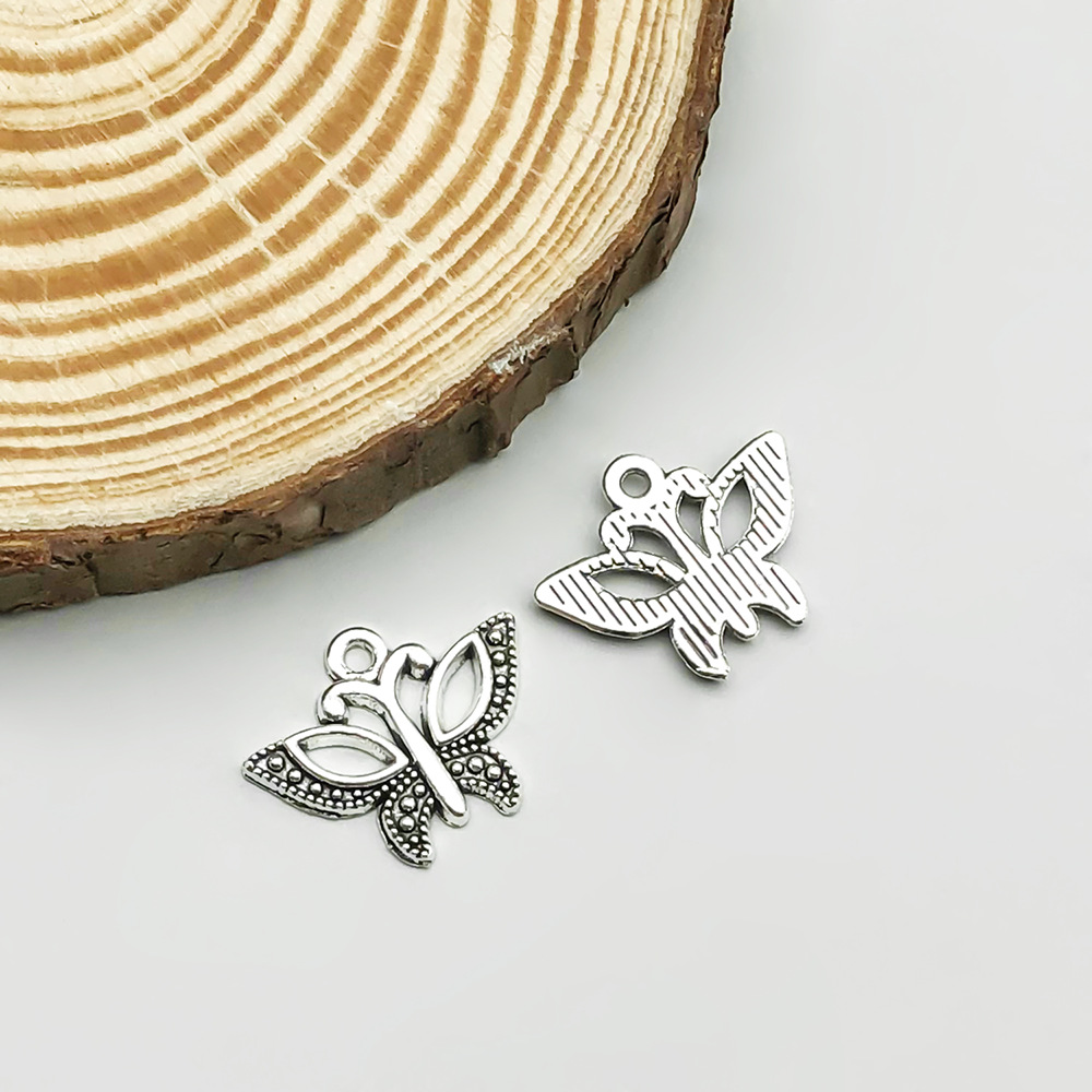 1 antique  silver butterfly 15*19mm-1.5g-7627