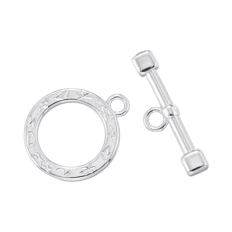 Vk281 white gold circle ot buckle