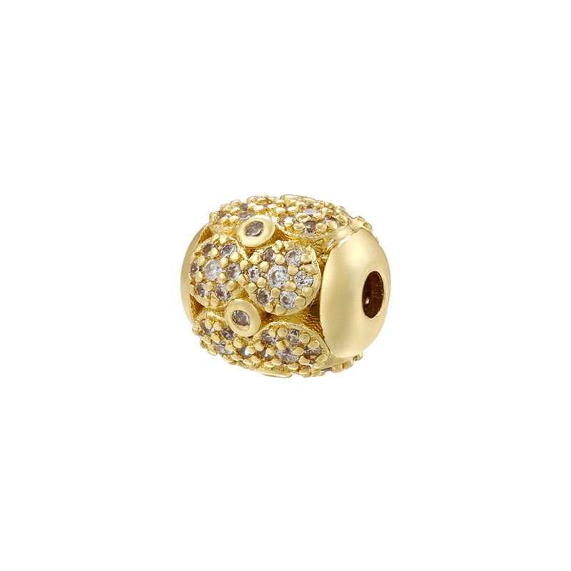 Vz464 gold white diamond beads