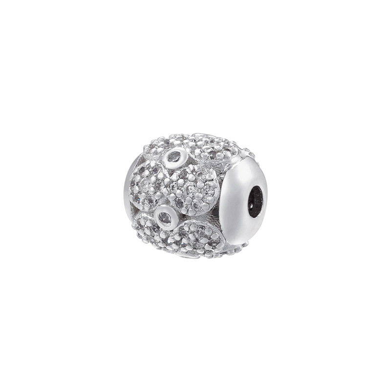 Vz464 white gold white diamond beads