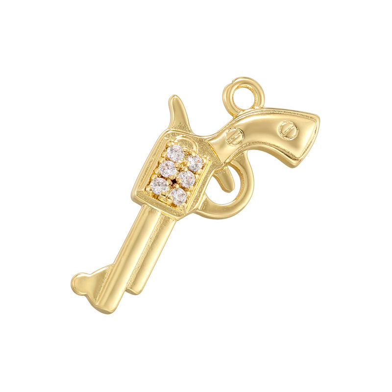 Vd1759 gold pistol pendant