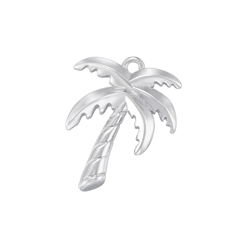 Vd1765 white gold coconut tree pendant