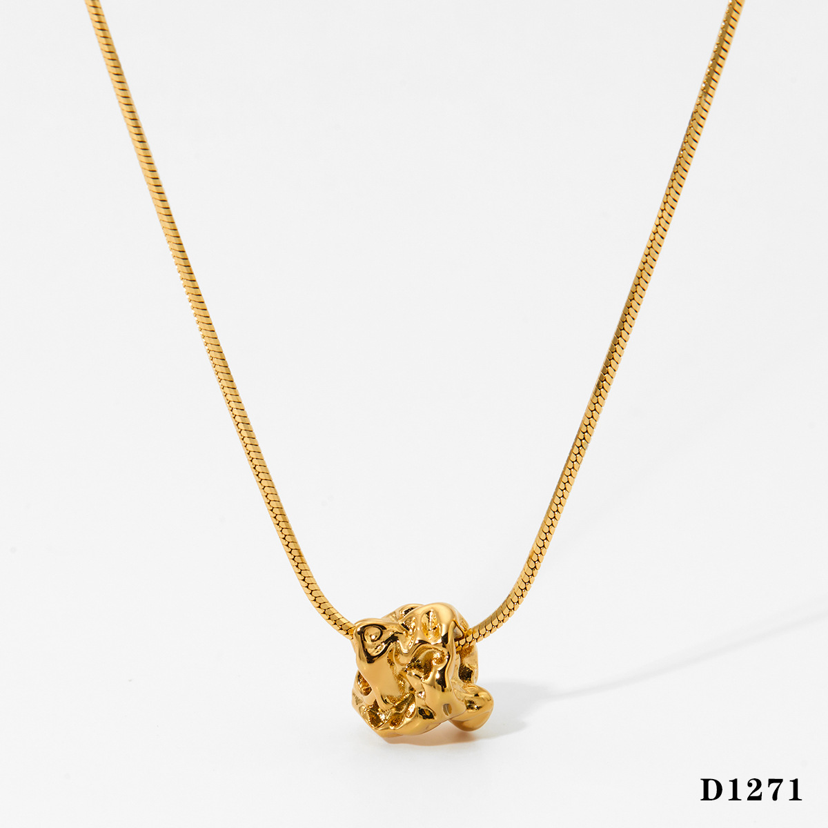 Gold necklace d1271