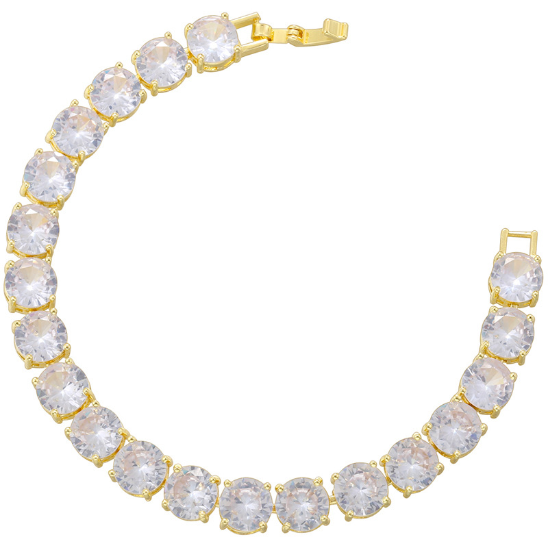 Vl604 gold 8mm tennis bracelet