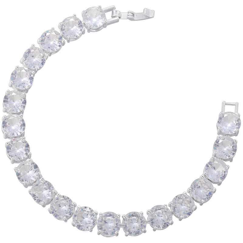 Vl604 white gold 8mm tennis bracelet