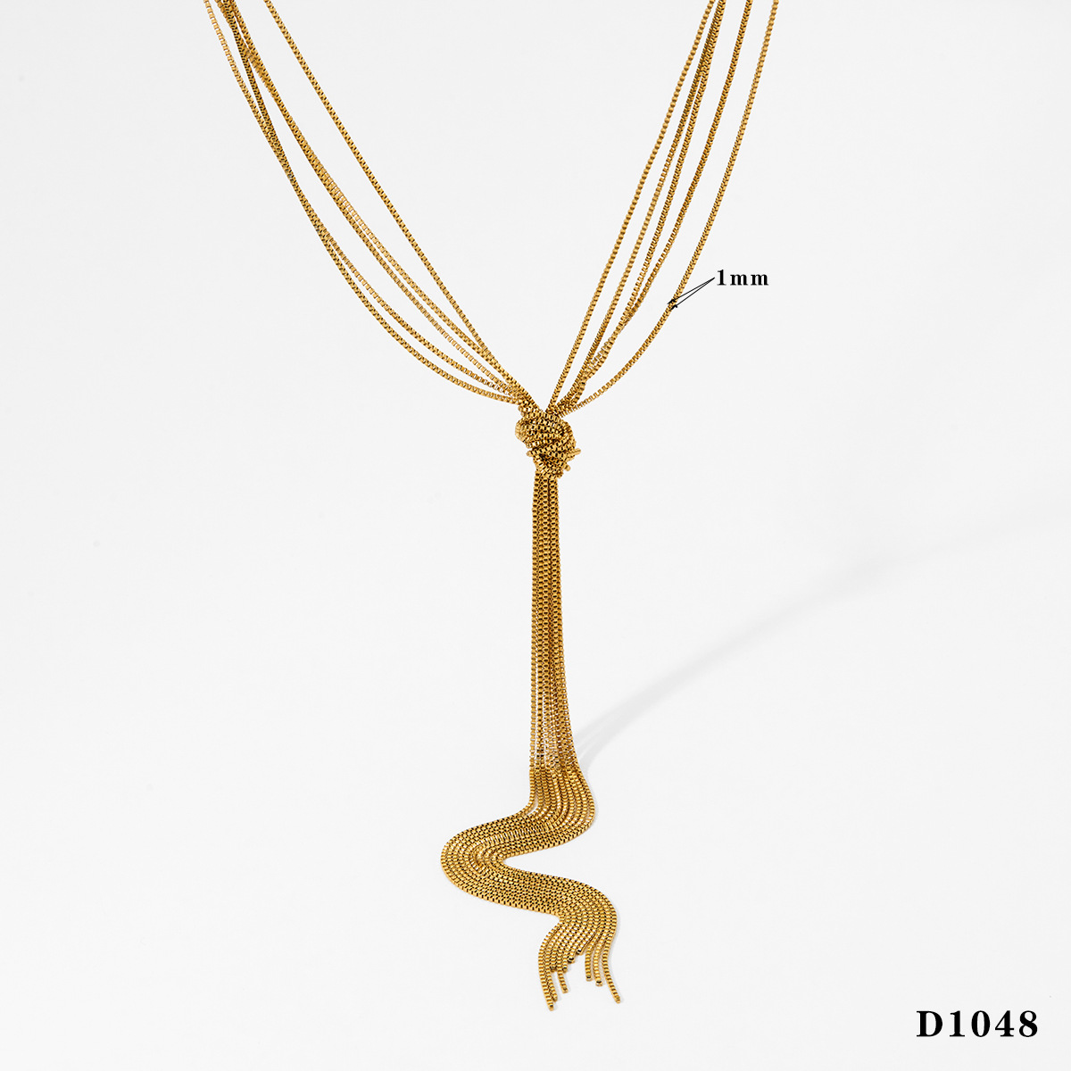 Gold necklace d1048