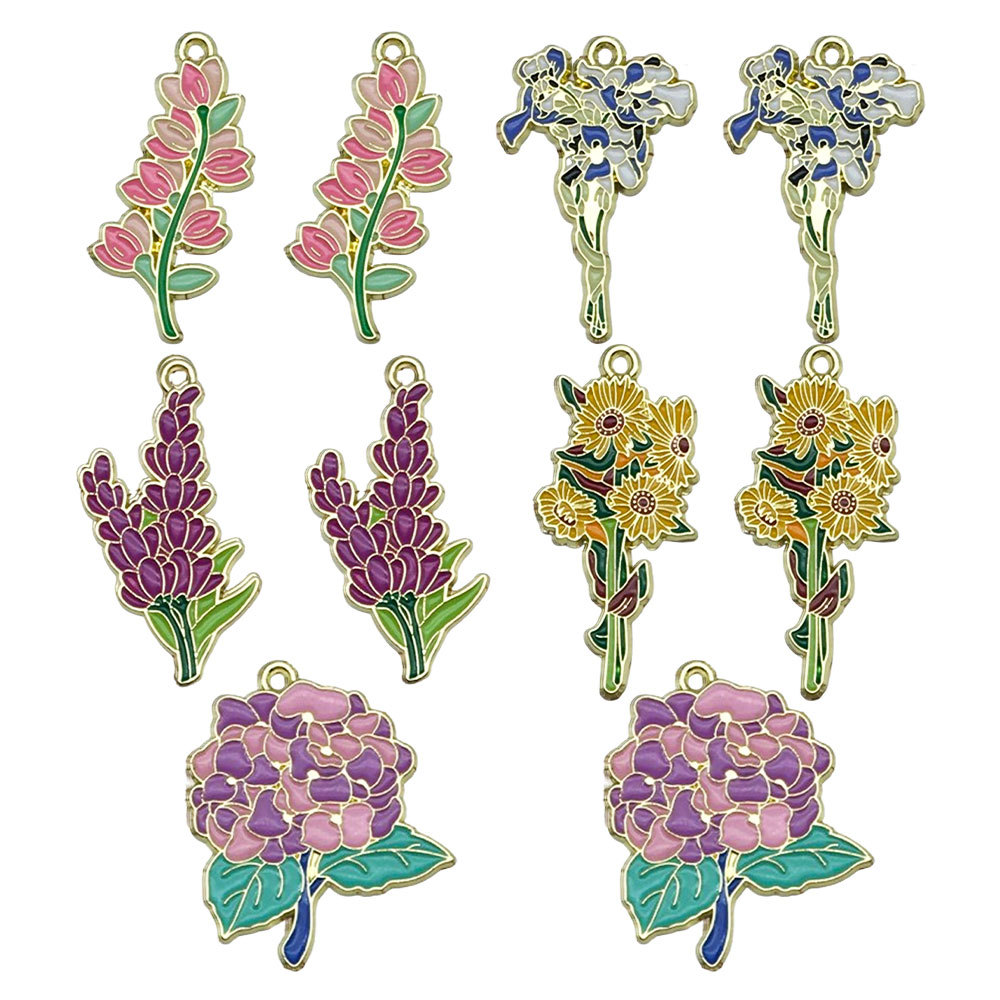 Mix 10 oil dripping flowers Mother s Day set-2 pieces each of 5 styles-25g-SN816