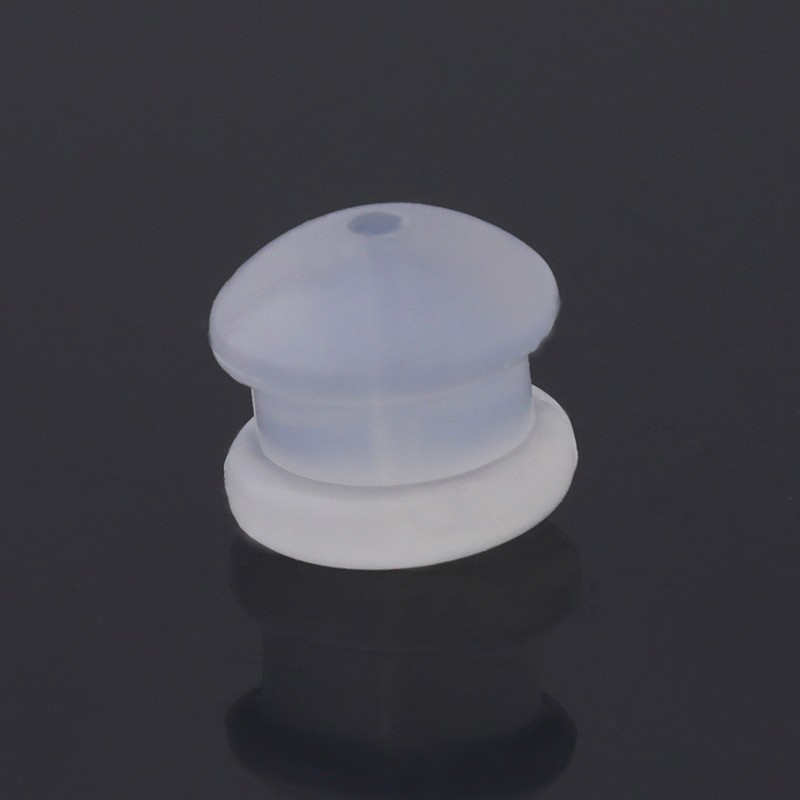 Milk white hamburger shaped ear plug (large)