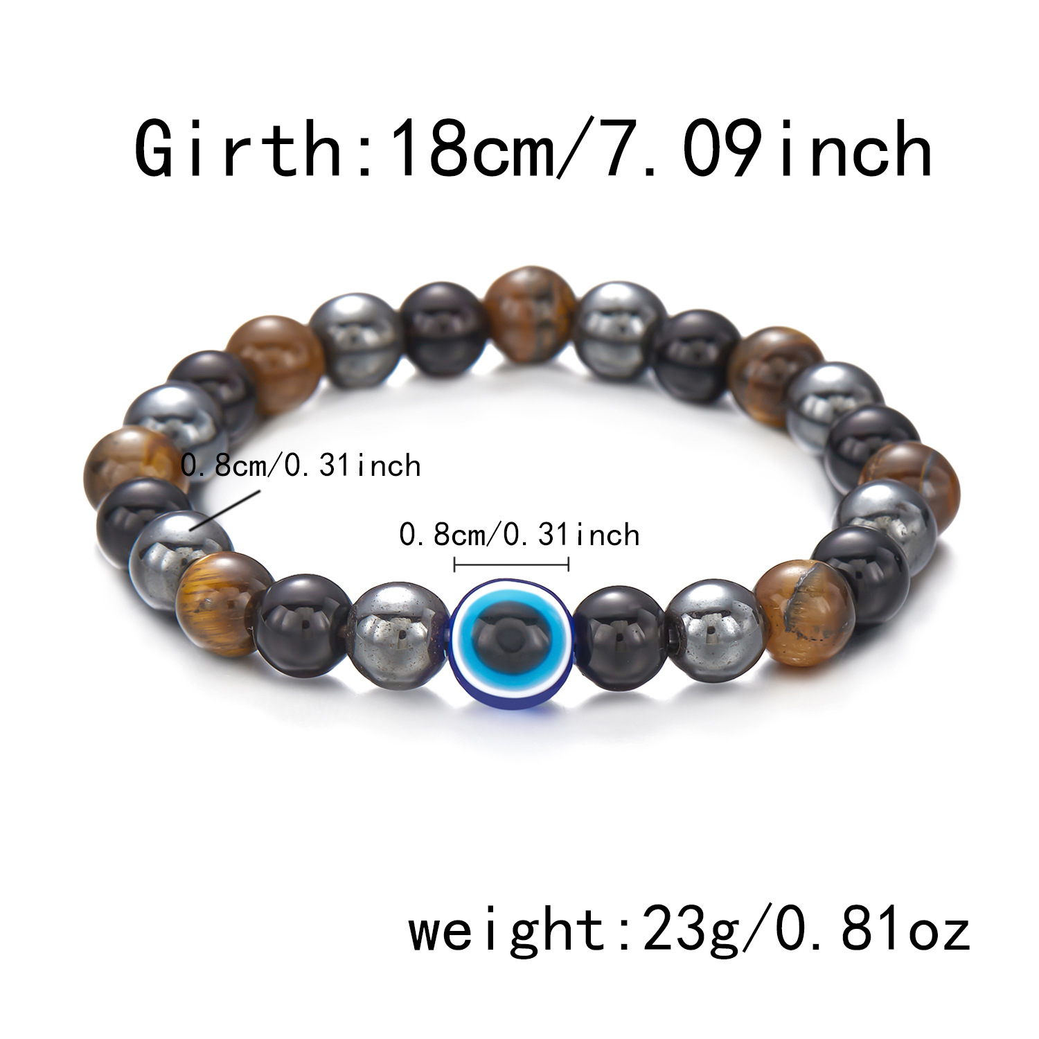 Devil s eye tiger eye black gallstone bracelet