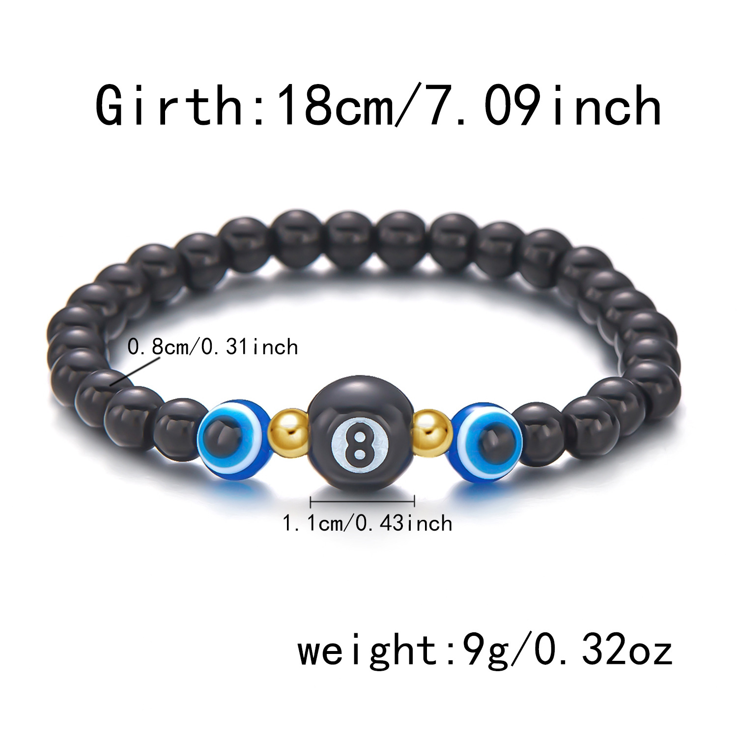 Devil s eye luck 8 bracelet