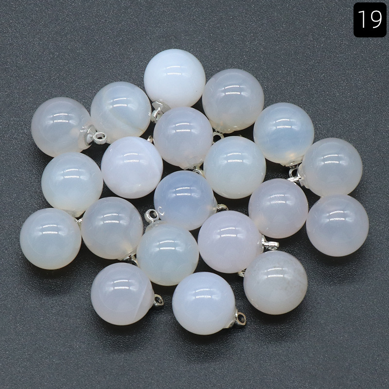 12mm white agate (pendant)