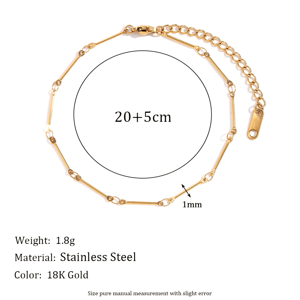 Joint chain diy handmade chain anklet-gold