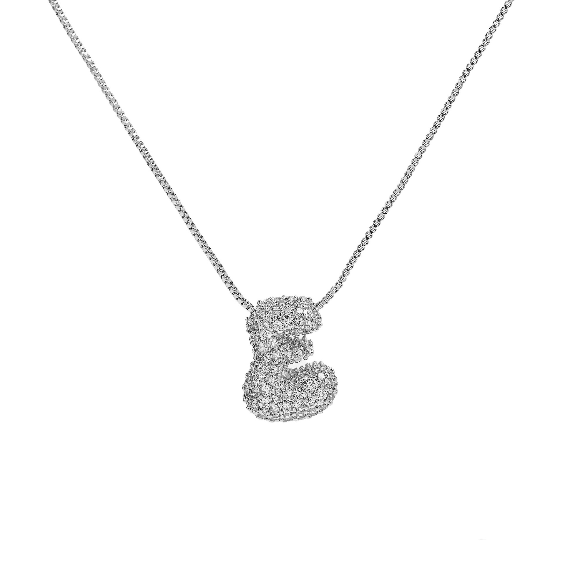 Silver necklace e