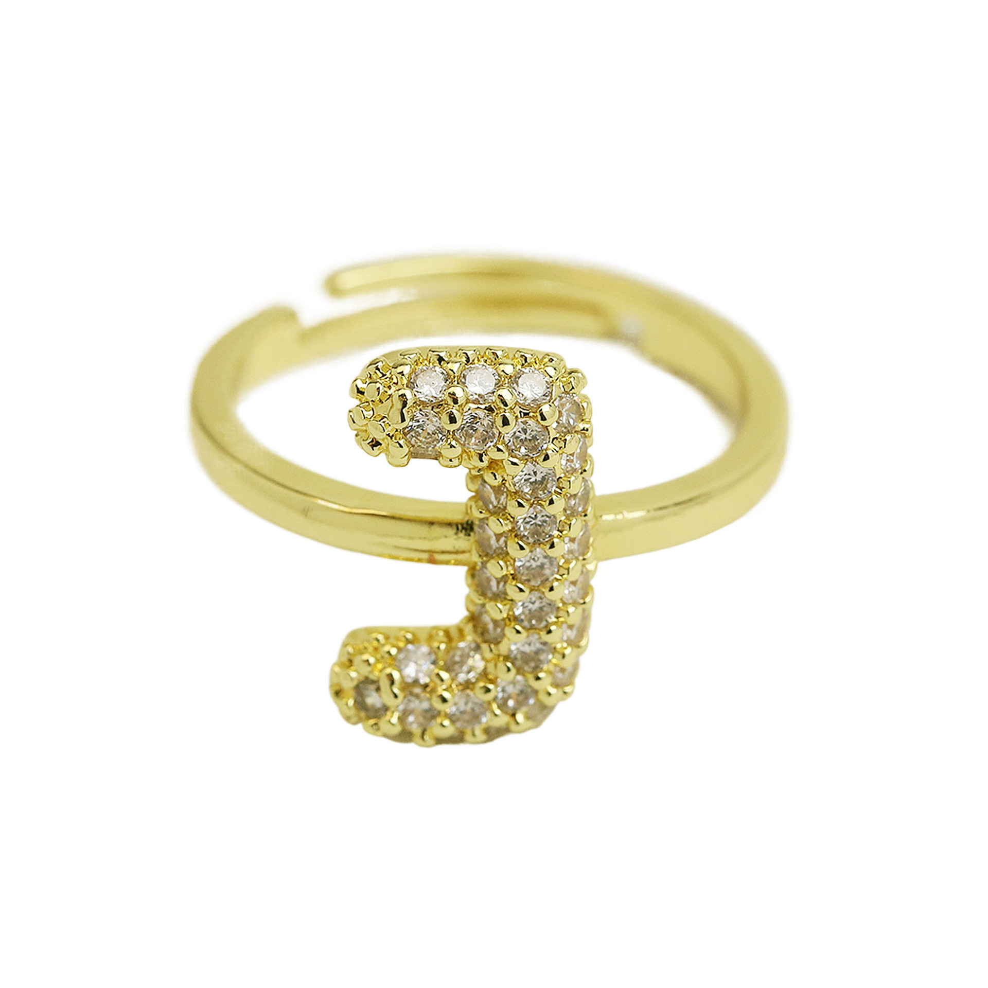 gold ring J