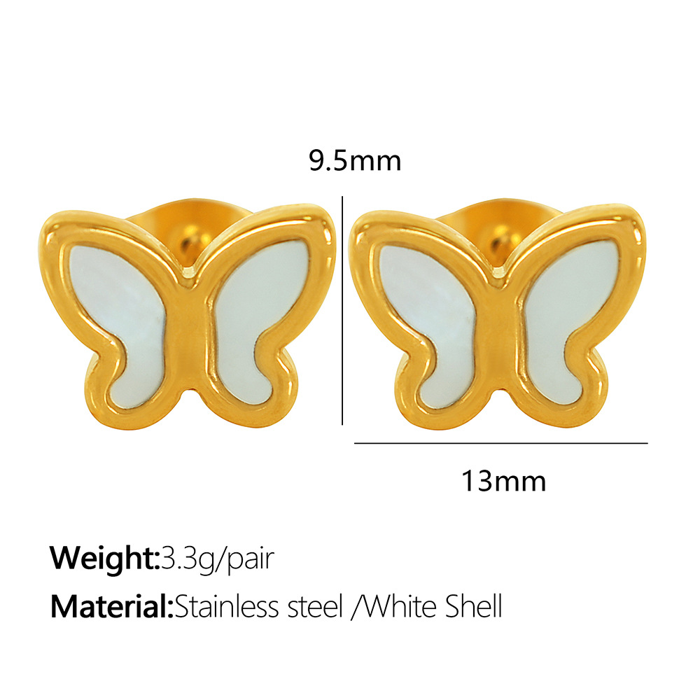 EH240 white shell earrings