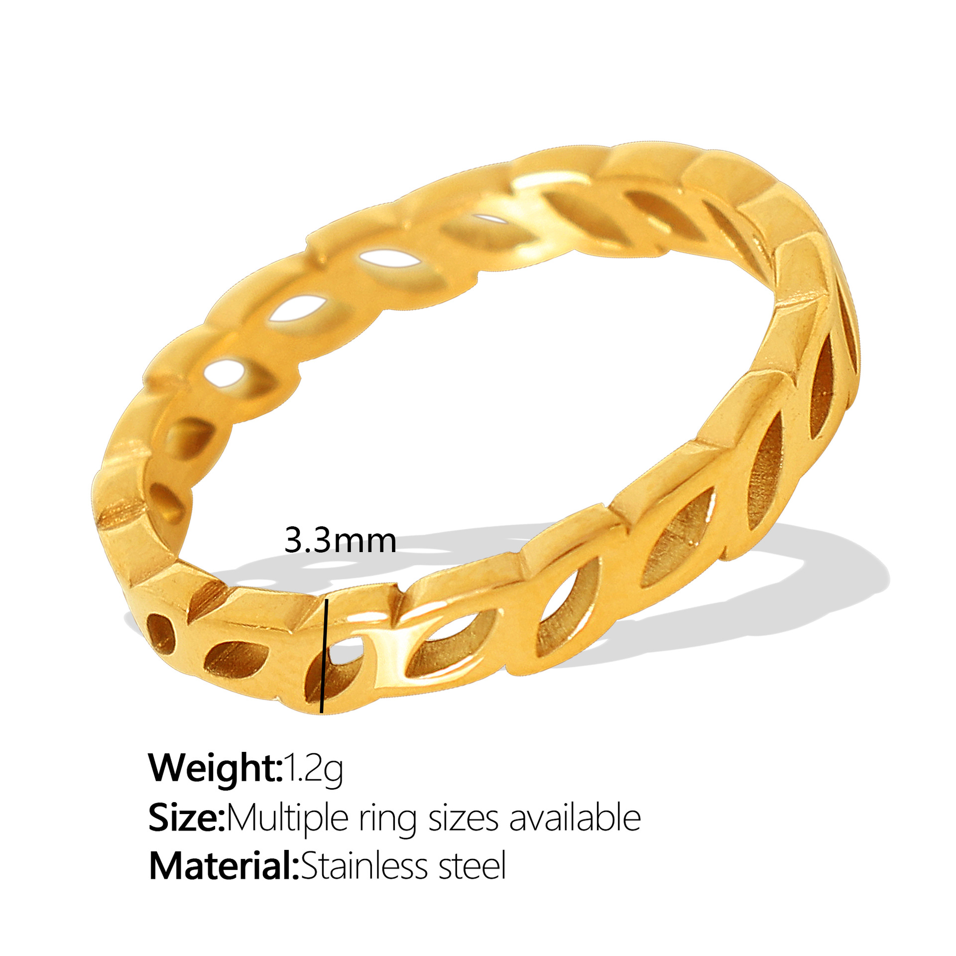 JZ28 US circumference 6# gold ring