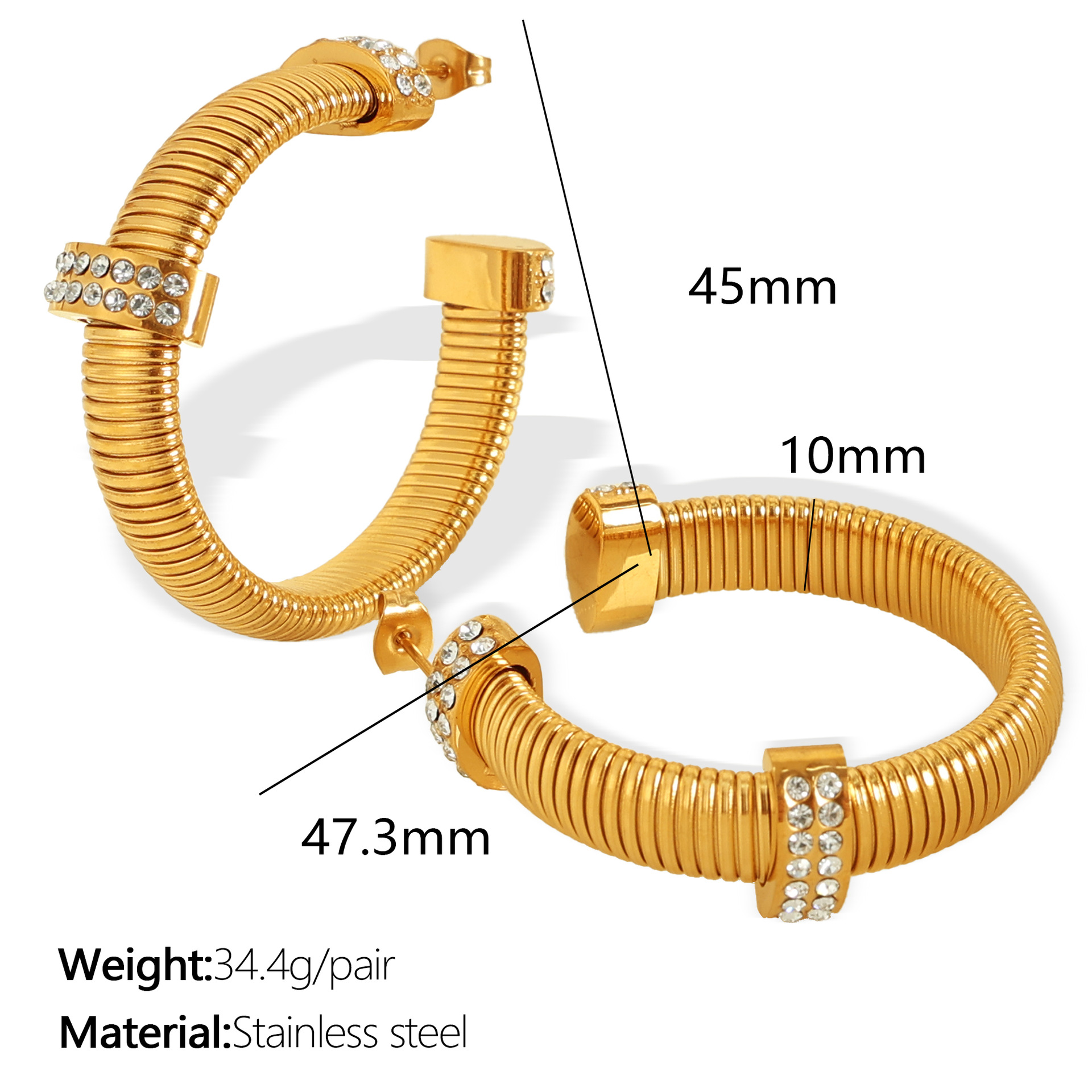 EH586 gold earrings