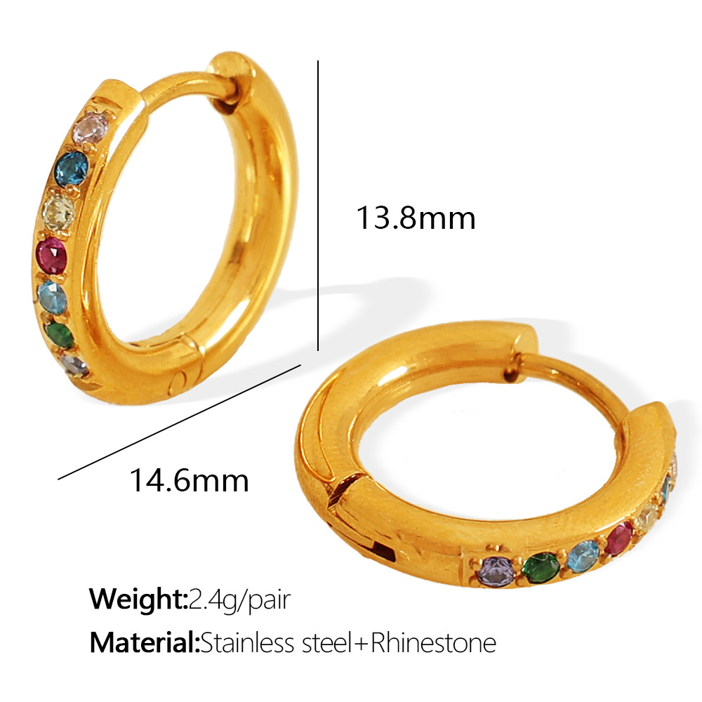 EH600 colored diamond gold earrings