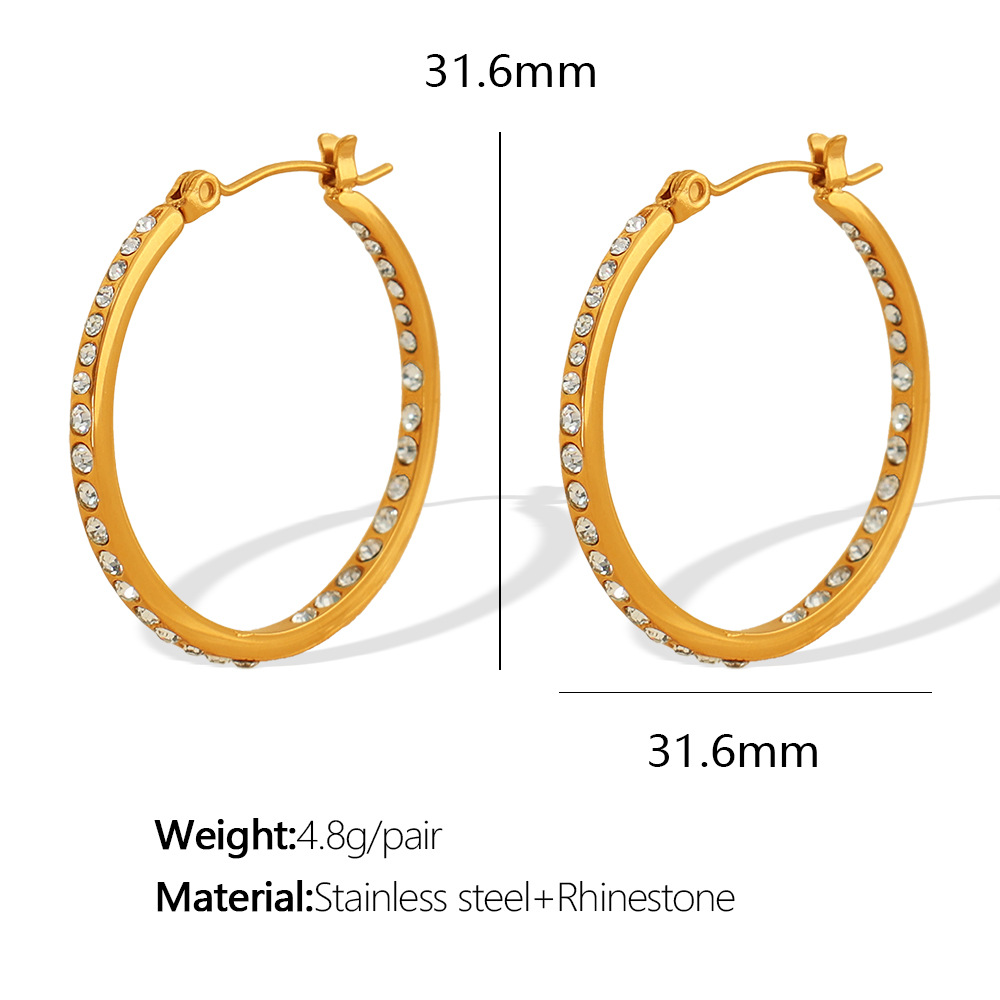 EH563 diamond gold earrings