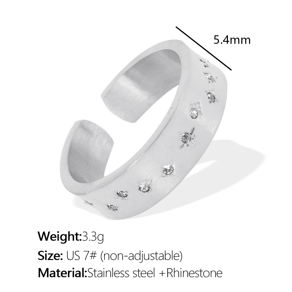 JZ58 Meiwei 7# Non-adjustable silver Ring