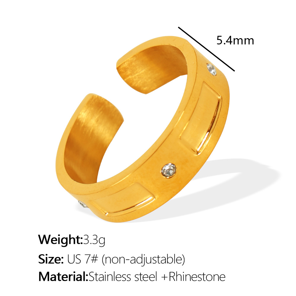 JZ59 beauty around 7# non-adjustable gold ring