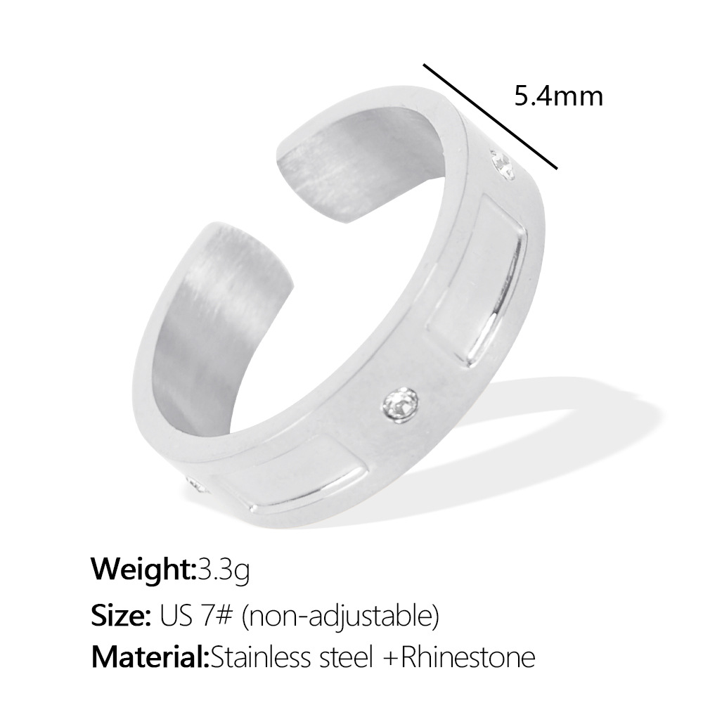 JZ59 US Wai 7# Non-adjustable silver Ring