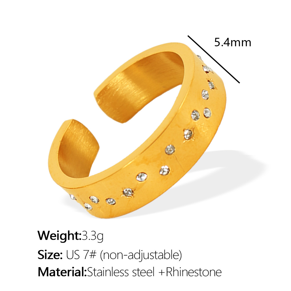 JZ61 Meiwei 7# Non-adjustable Gold Ring