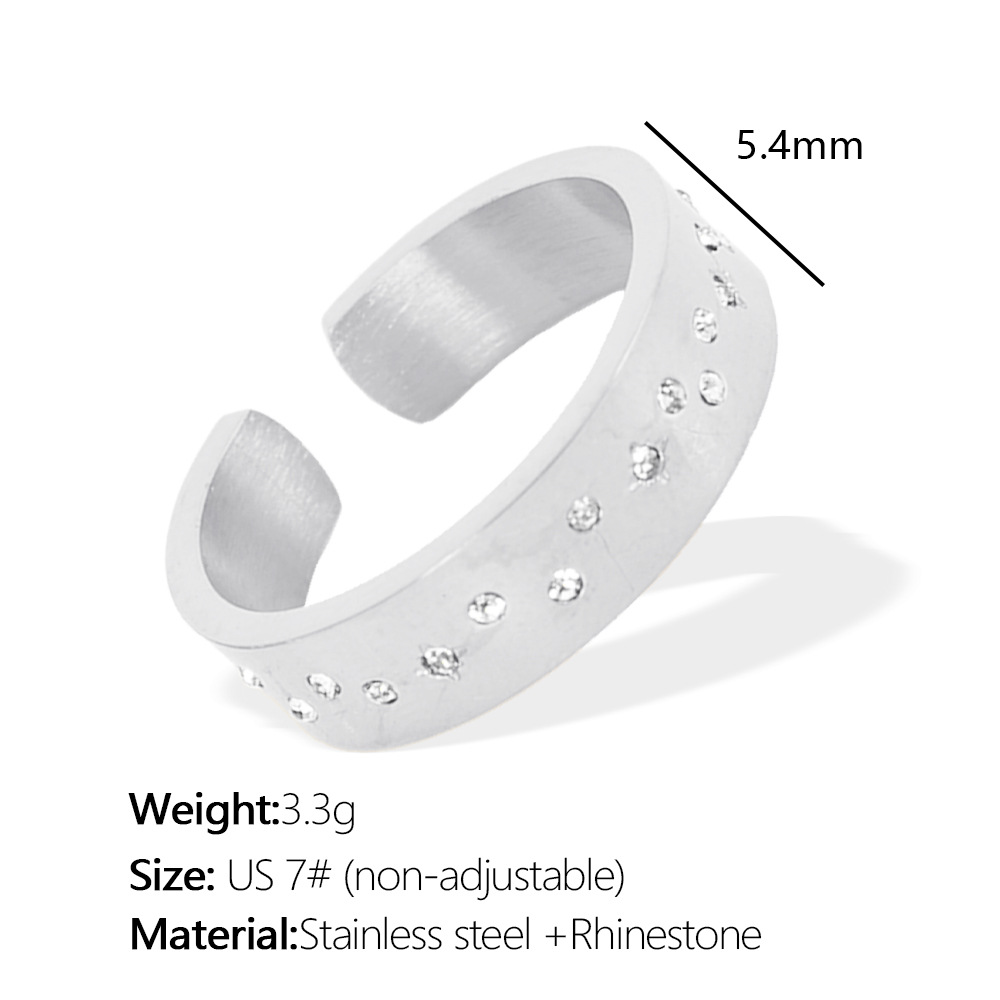 JZ61 US Wai 7# Non-adjustable silver Ring