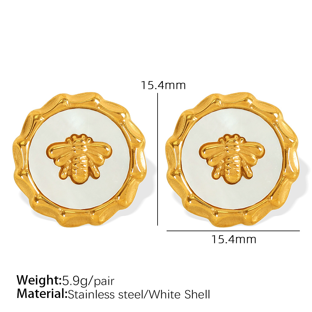 EH507 gold stud earrings