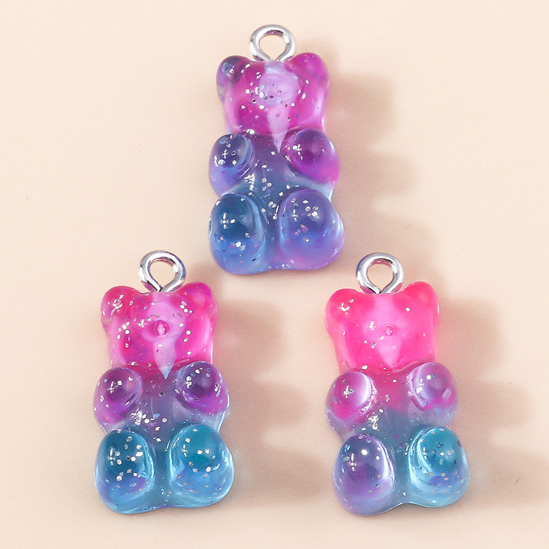 Blue rose gradient bear